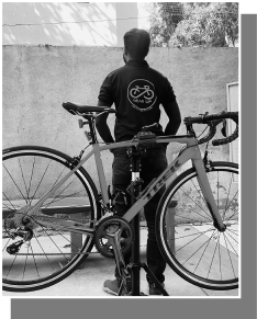 Cyclists enjoying their ride